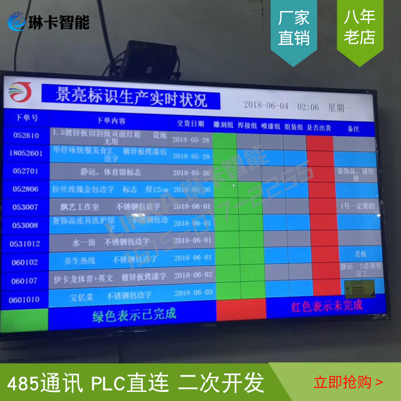 生產(chǎn)線實(shí)時(shí)狀況液晶電子看板