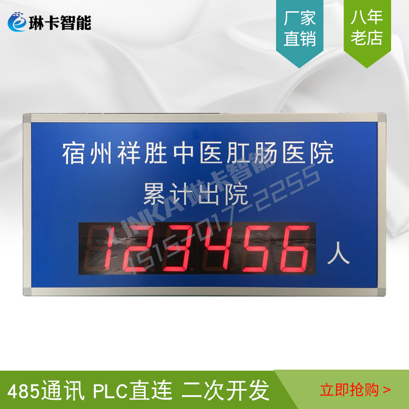 醫(yī)院累計出院人數統(tǒng)計電子看板